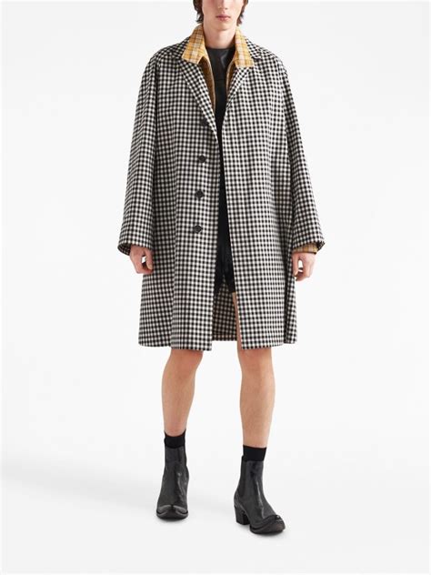 prada check coat